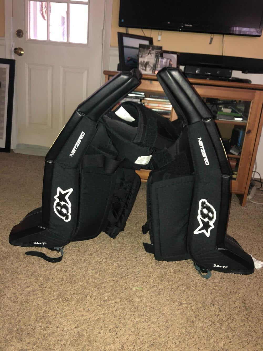 Black New Senior 34" Brian's NetZero Goalie Leg Pads